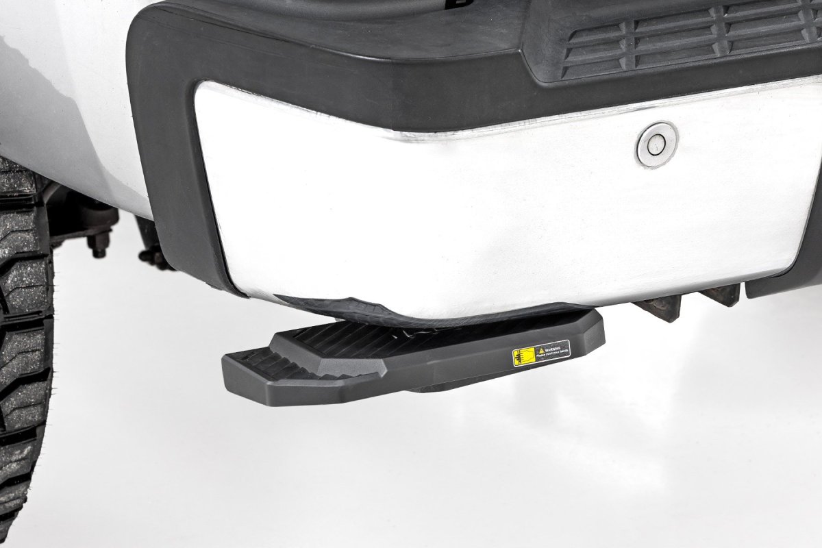 GMC Sierra 2500HD Retractable Bed Step - Rough Country - Manual Pull, 5-Inch Drop - '11-'14